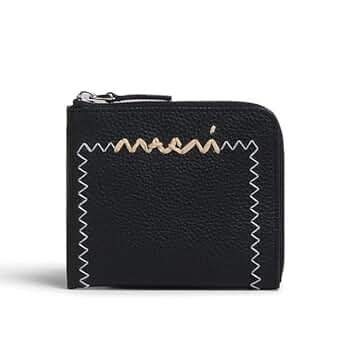【極美品】MARNI マルニ　ショルダーバッグ　ウォレット　レザー　ロゴ SALE】MARNI レザーショルダーバッグ メンディングロゴ (MARNI